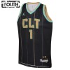 Charlotte Hornets Lamelo Ball 1 Jordan 2022-23 City Edition Musta Lasten Pelipaidat Swingman